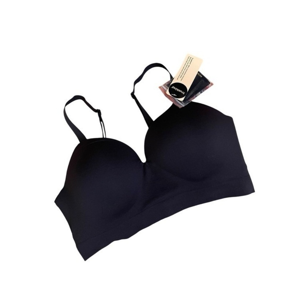 Truekind Daily Comfort Wireless Shaper Bra Black Size Large NWT